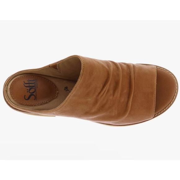 Sofft 'Netta' Sandal Women's 6 M Tan Leather Slip On Open Toe Comfort - Picture 2 of 8